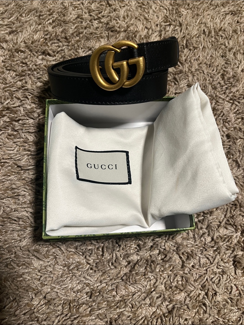 Gucci Black Leather woman’s Belt with Logo